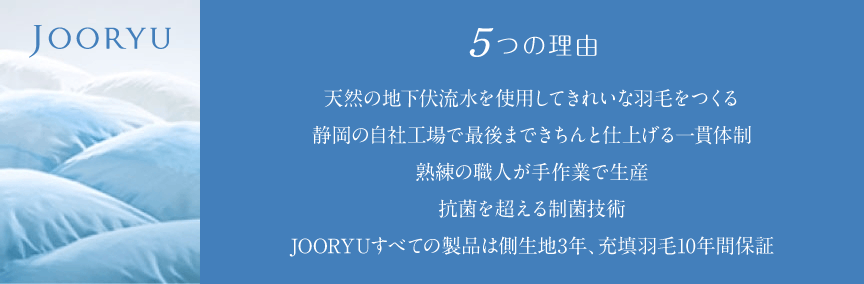 JOORYU 5つの理由