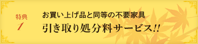 引き取り処分料サービス